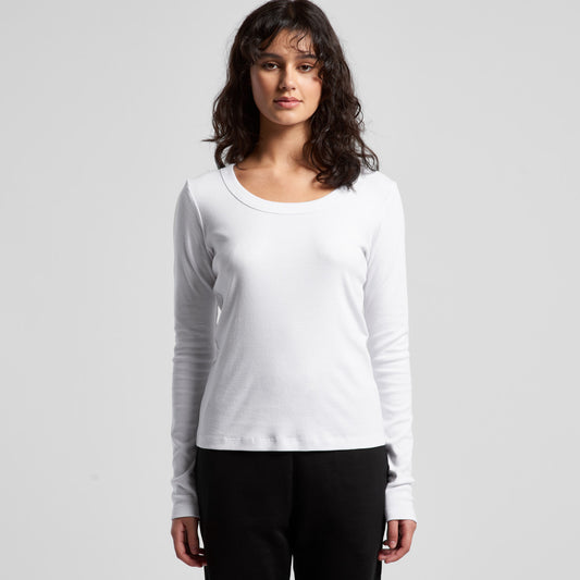 Wo's Organic Baby Rib L/S Tee 4075