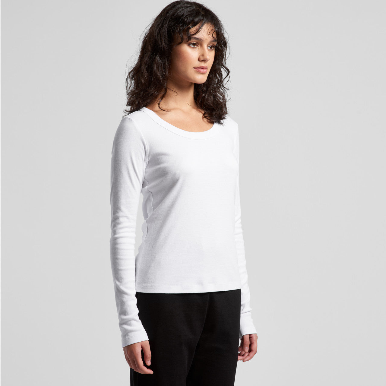 Wo's Organic Baby Rib L/S Tee Turn