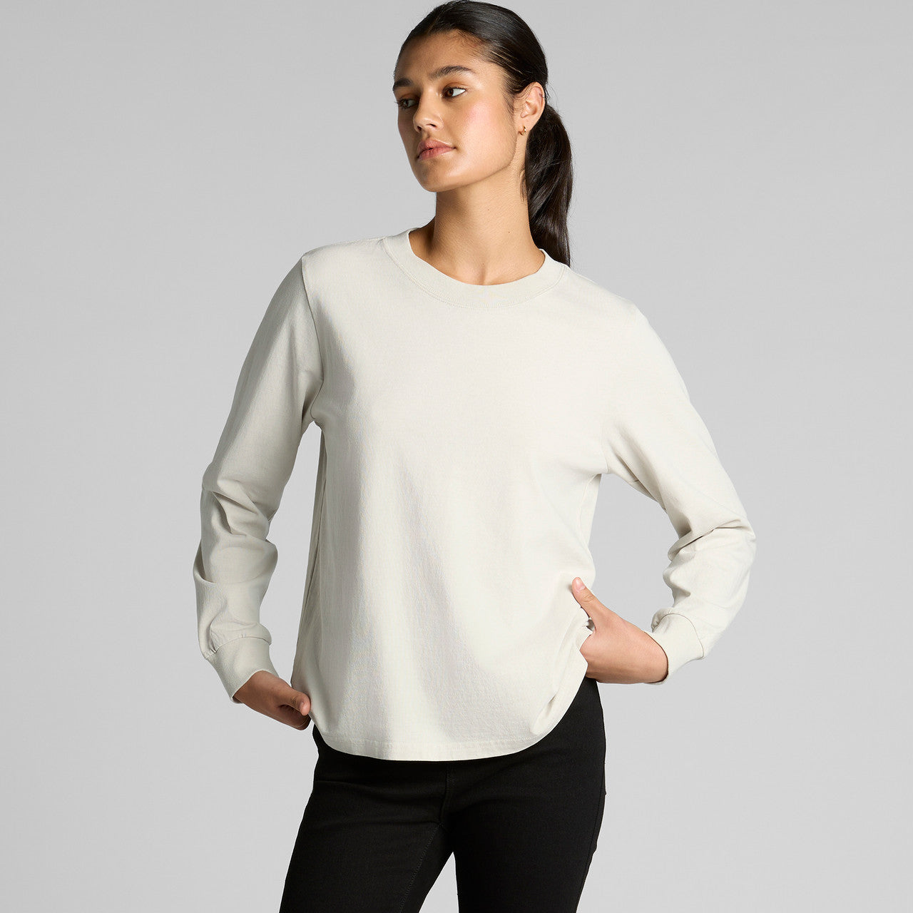 Women's Heavy Faded L/S Tee Back