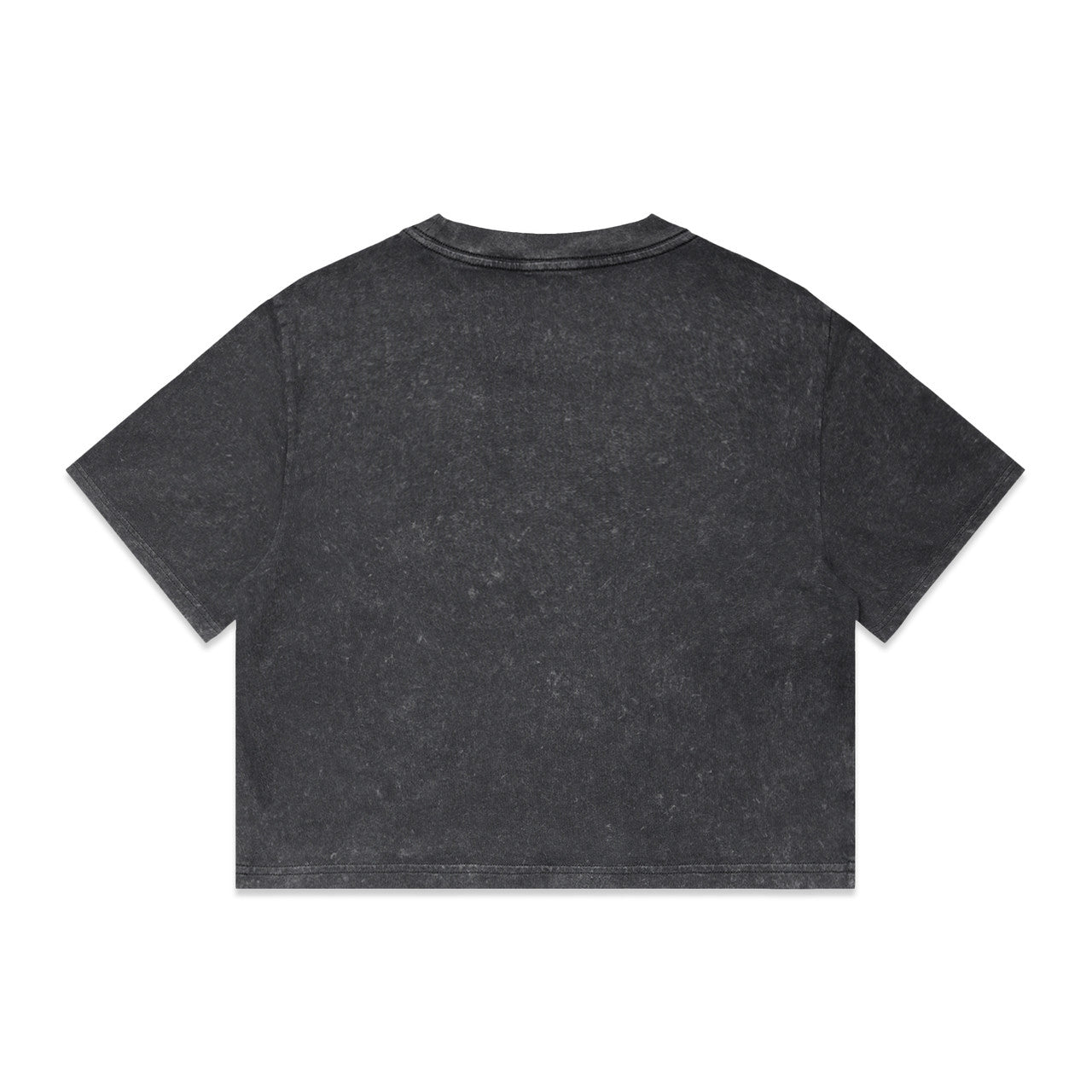 Women's Stone Wash Heavy Crop Black Stone - Back