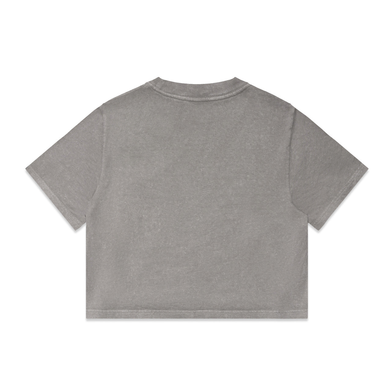 Women's Stone Wash Heavy Crop Grey Stone - Back