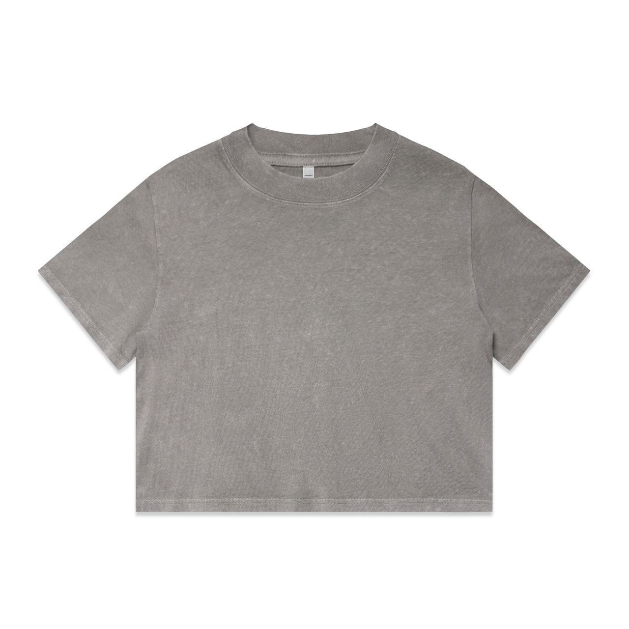 Women's Stone Wash Heavy Crop Grey Stone