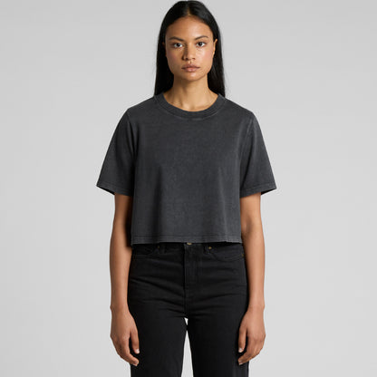 Women's Stone Wash Heavy Crop 4086