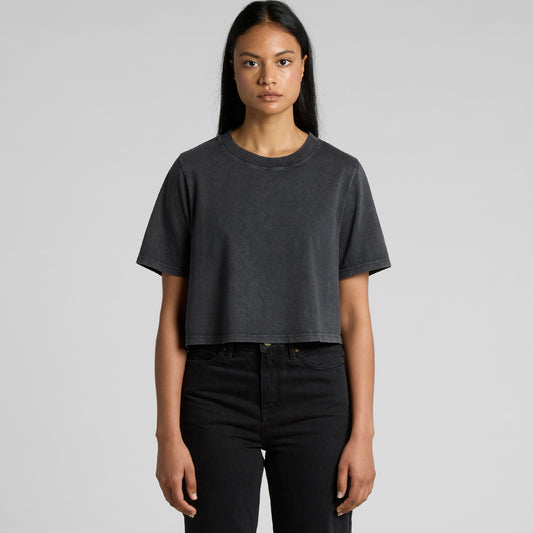 Women's Stone Wash Heavy Crop 4086