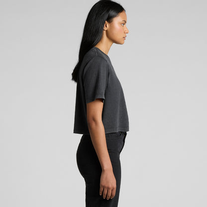 Women's Stone Wash Heavy Crop Side