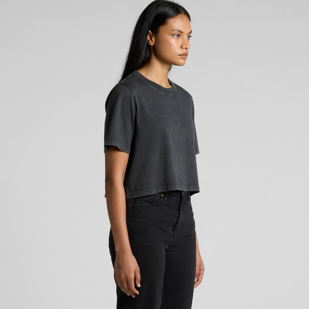 Women's Stone Wash Heavy Crop Turn