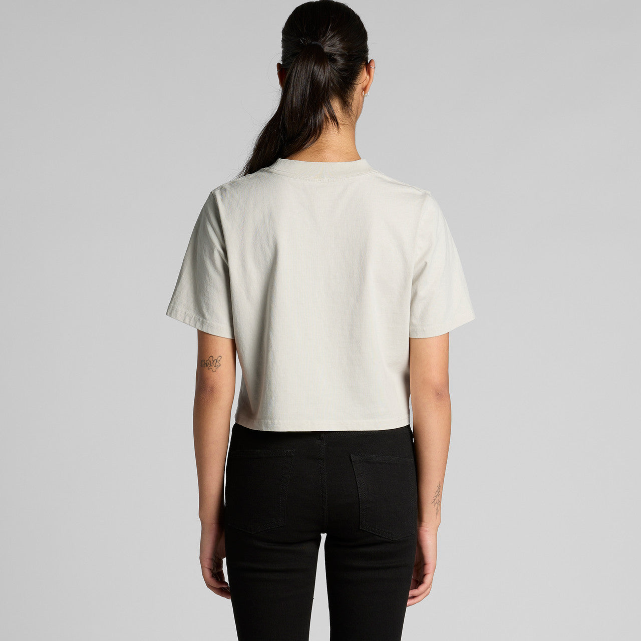Women's Heavy Faded Crop Tee Back