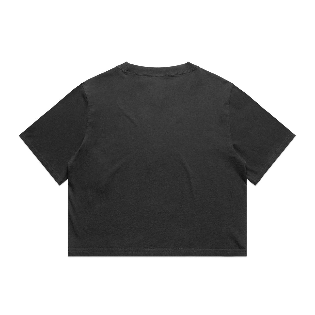 Women's Heavy Faded Crop Tee Faded Black - Back