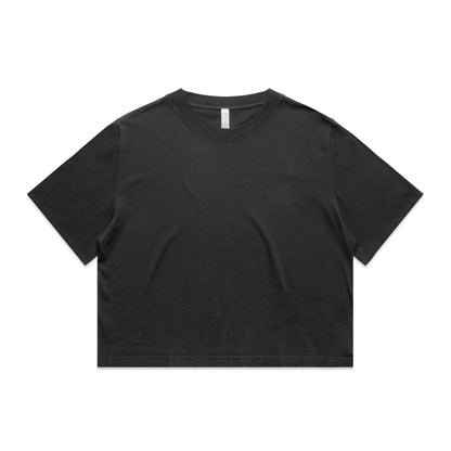 Women's Heavy Faded Crop Tee Faded Black