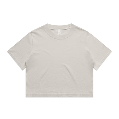 Women's Heavy Faded Crop Tee Faded Bone