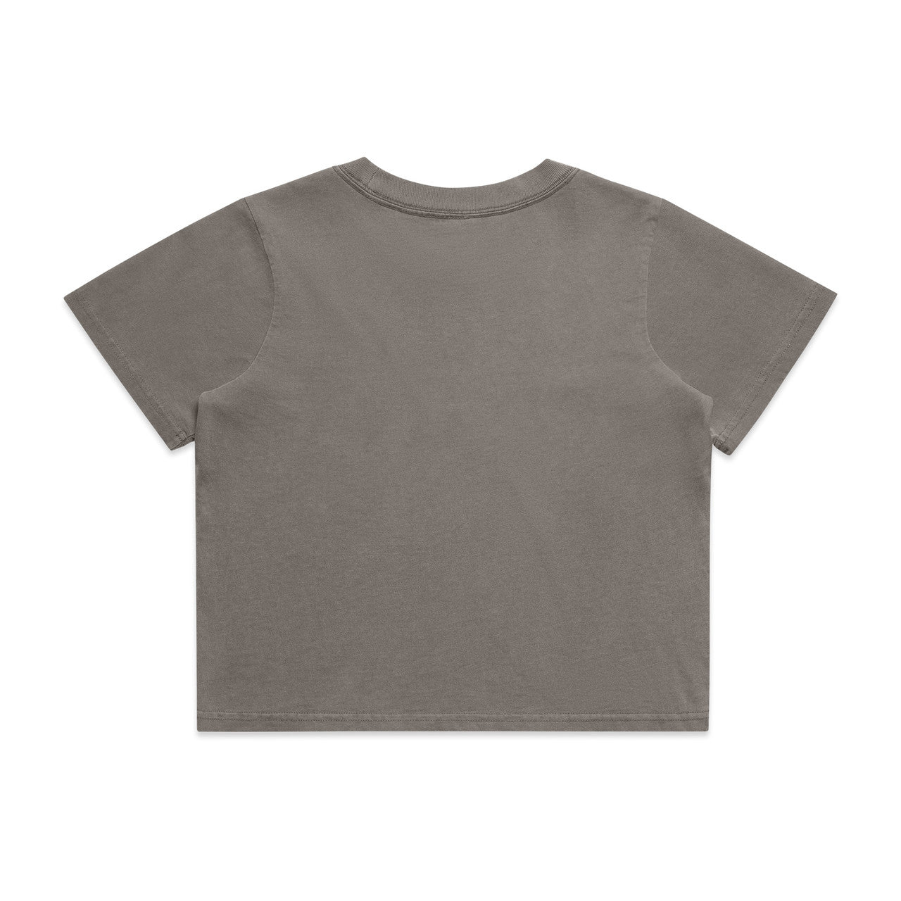 Women's Heavy Faded Crop Tee Faded Grey - Back