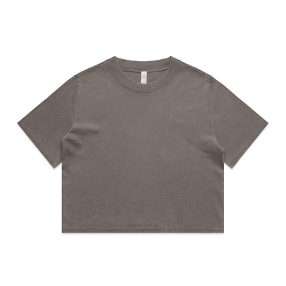Women's Heavy Faded Crop Tee Faded Grey