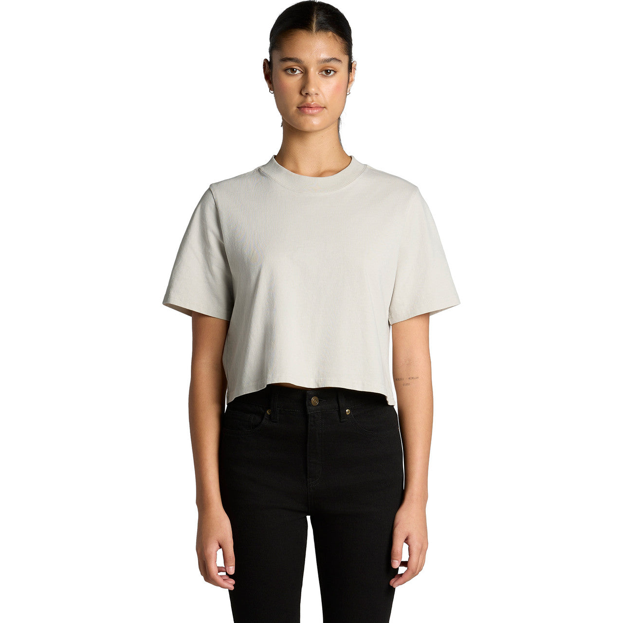 Women's Heavy Faded Crop Tee Front