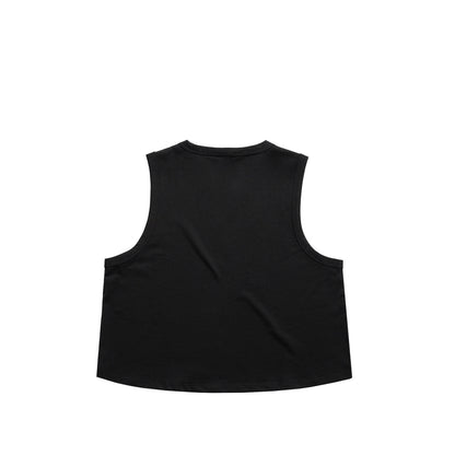 Women's Martina Crop Tank Black - Back