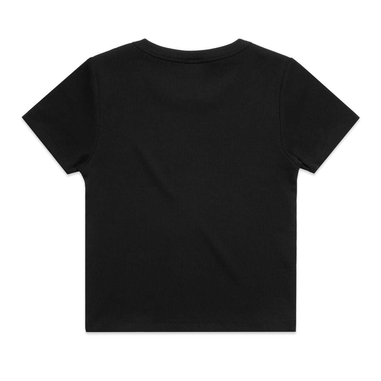 Women's Organic Rib Tee Black - Back