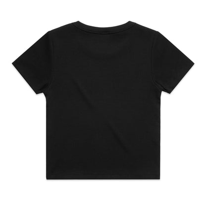 Women's Organic Rib Tee Black - Back