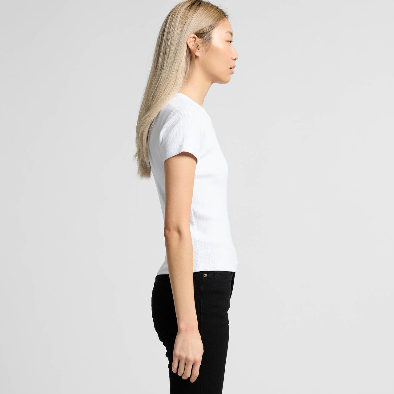 Women's Organic Rib Tee Side