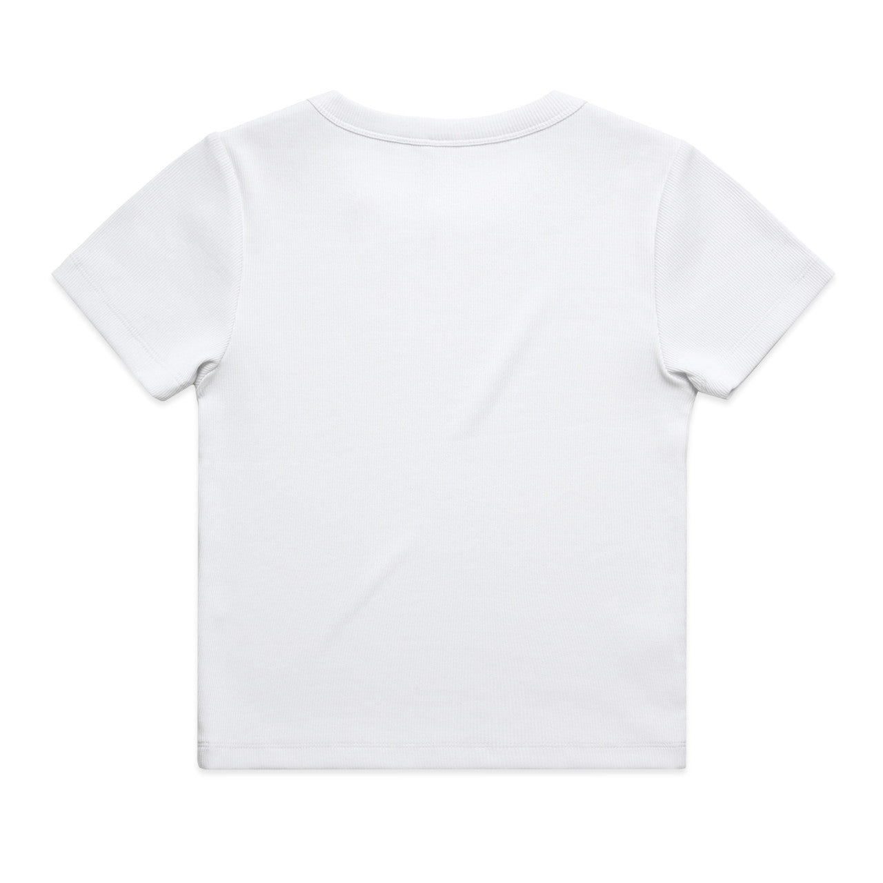 Women's Organic Rib Tee White - Back