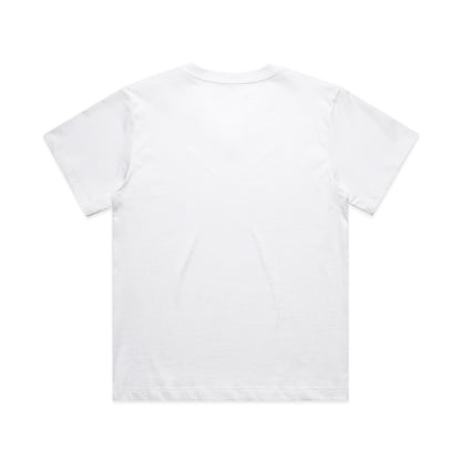 Women's Martina V Neck Tee White - Back