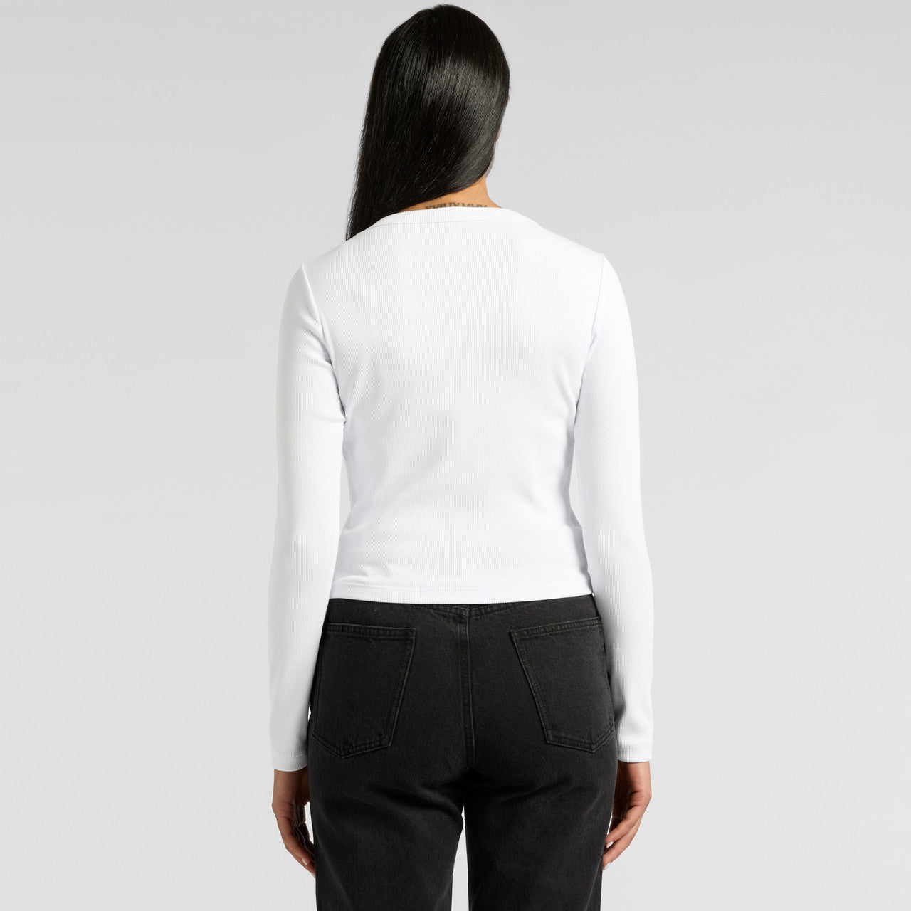 Women's Organic Rib L/S Tee Back