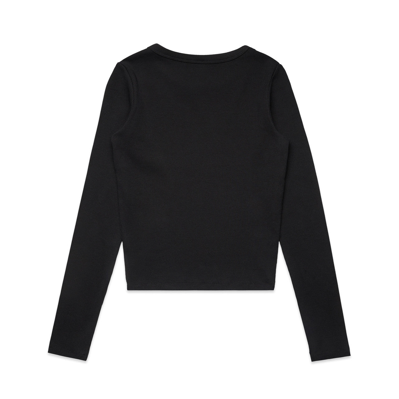 Women's Organic Rib L/S Tee Black - Back