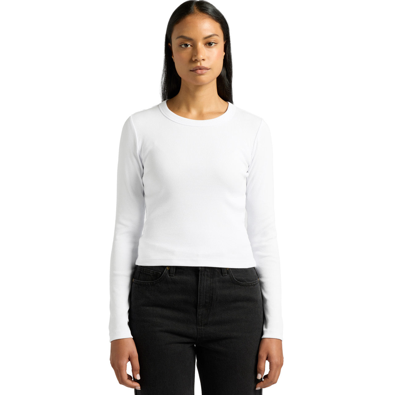 Wo's Organic Rib L/S Tee Front