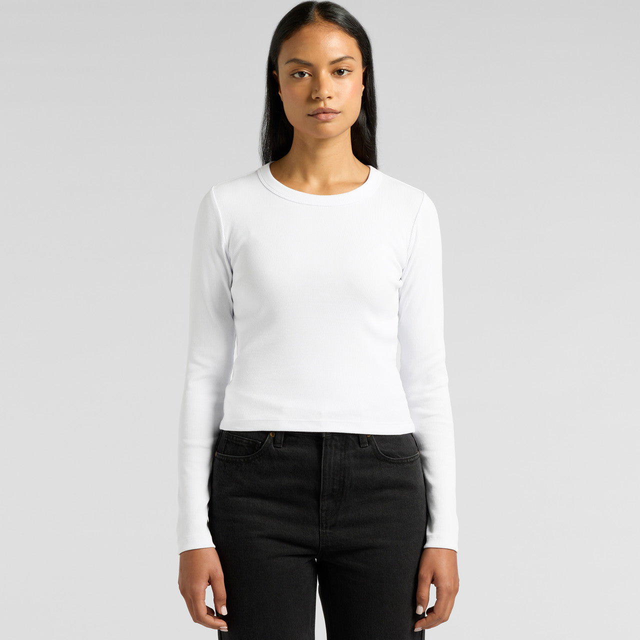 Wo's Organic Rib L/S Tee 4096