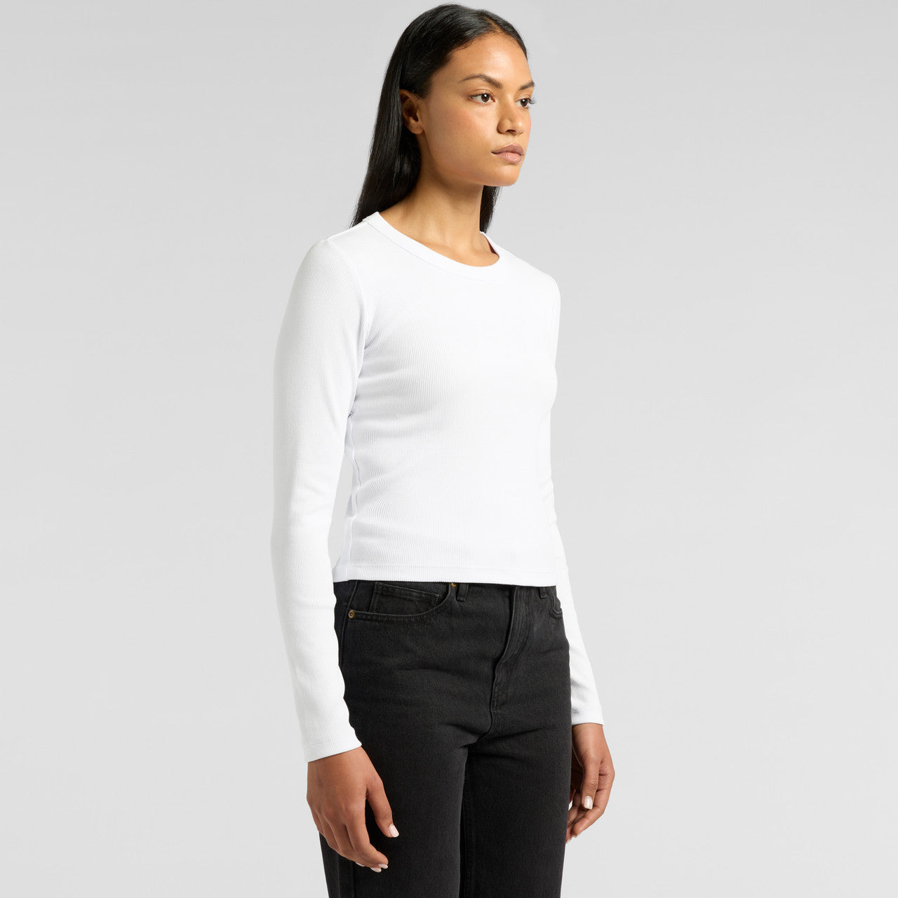Wo's Organic Rib L/S Tee Turn