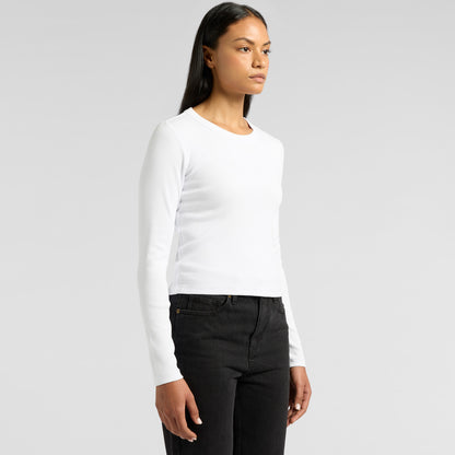 Women's Organic Rib L/S Tee Turn