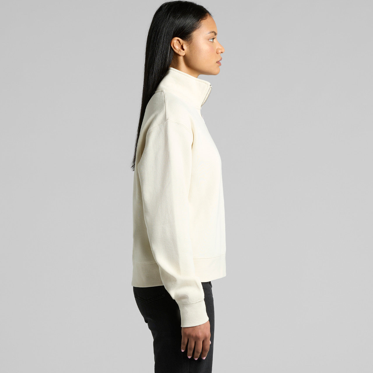 Women's Stencil Half Zip Crew Side