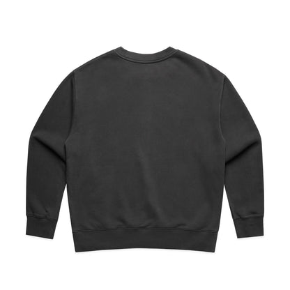 Women's Relax Faded Crew Faded Black - Back