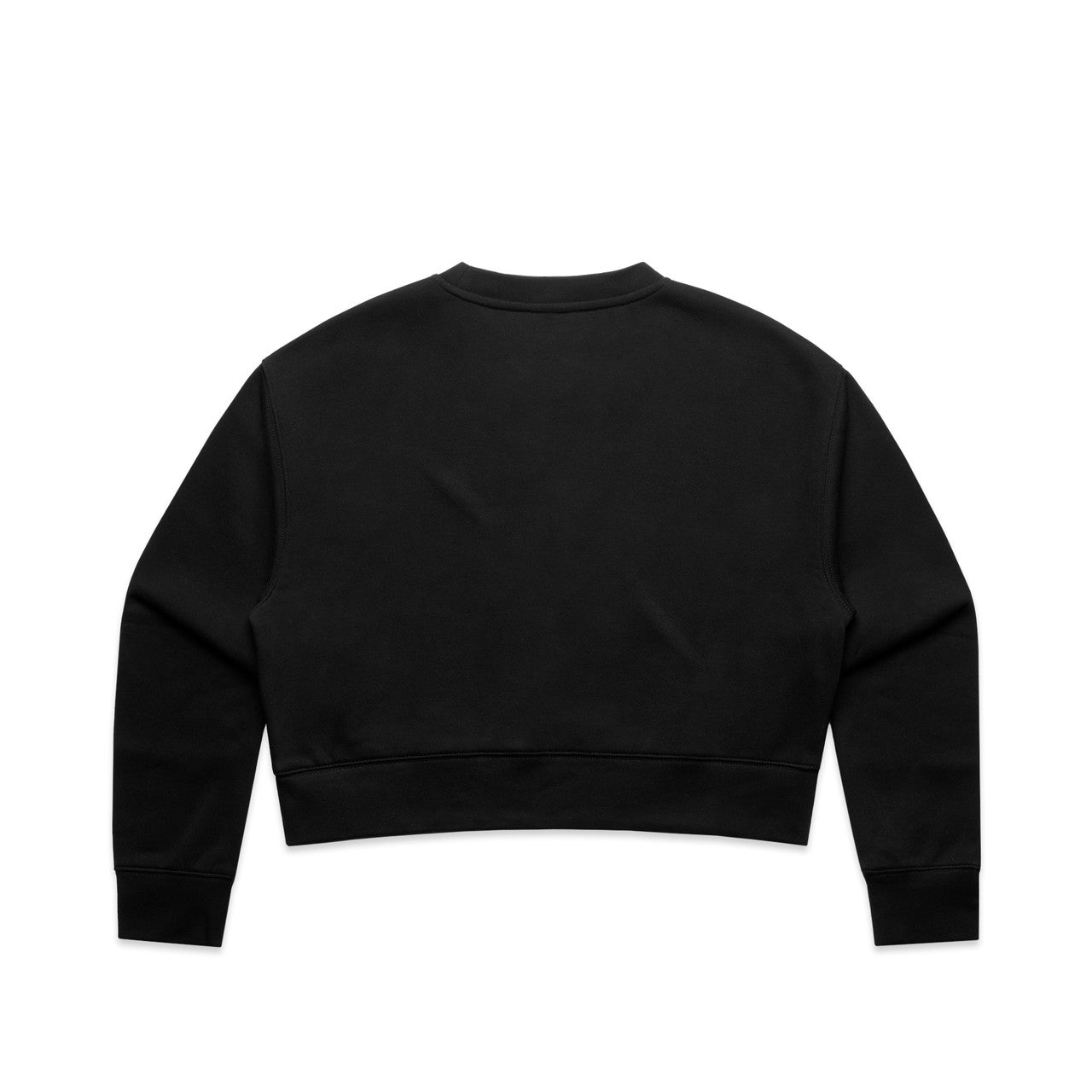 Women's Relax Crop Crew Black - Back