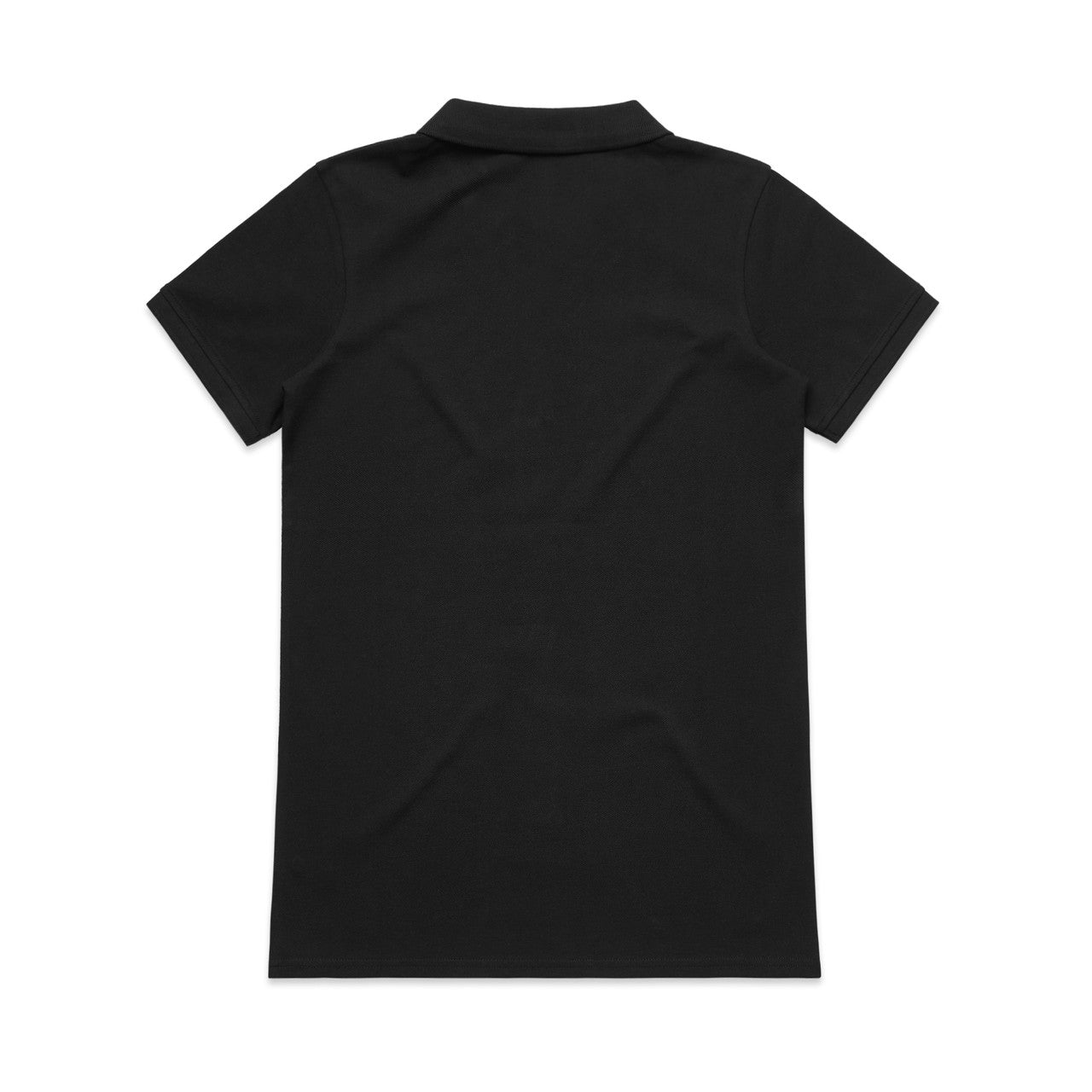Women's Pique Polo Black - Back