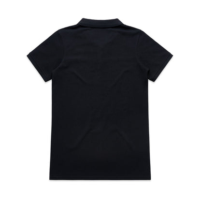 Wo's Pique Polo Navy - Back