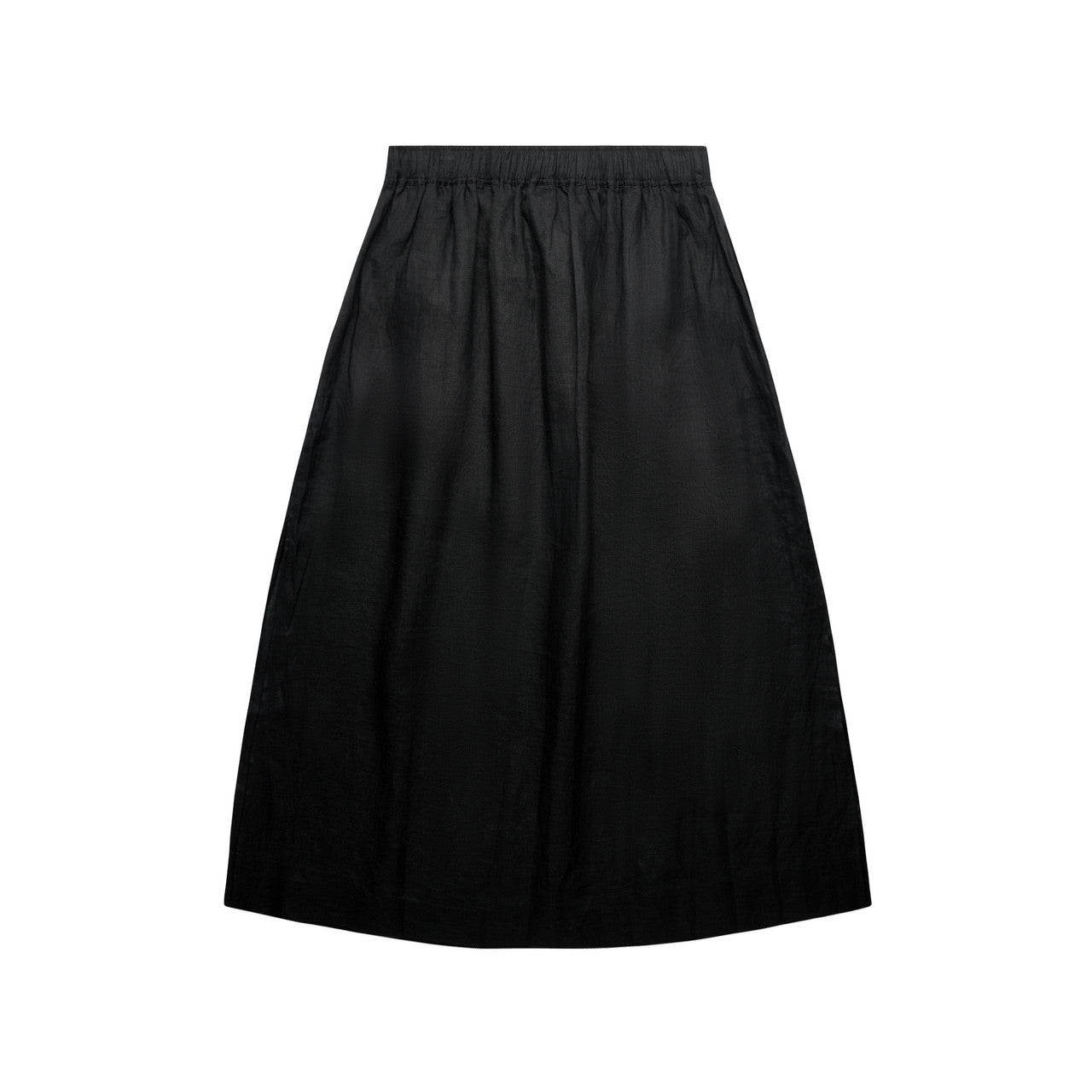 Women's Linen Skirt Black - Back
