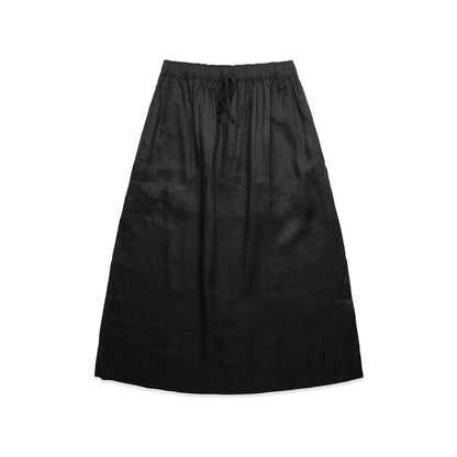 Women's Linen Skirt Black