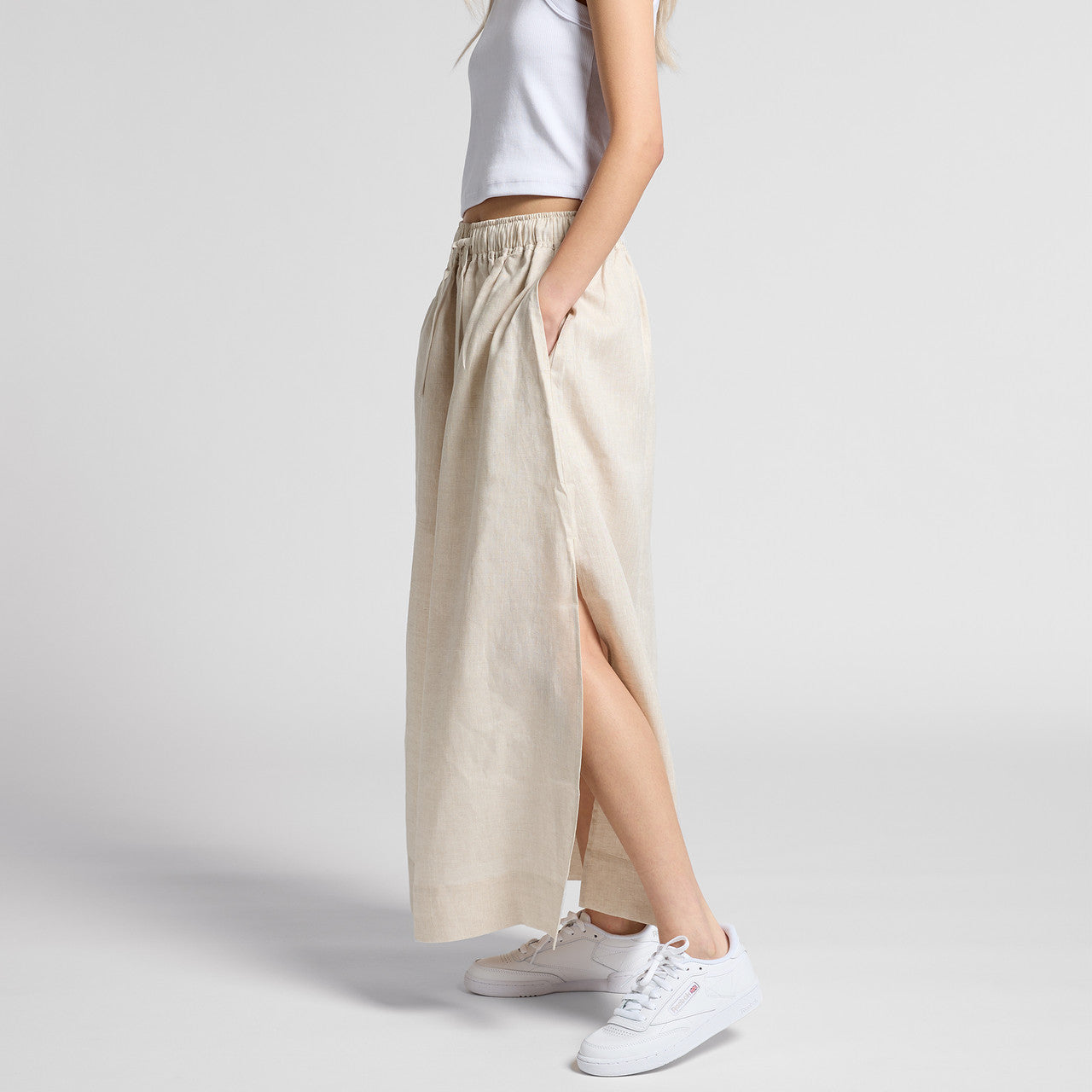 Women's Linen Skirt Back