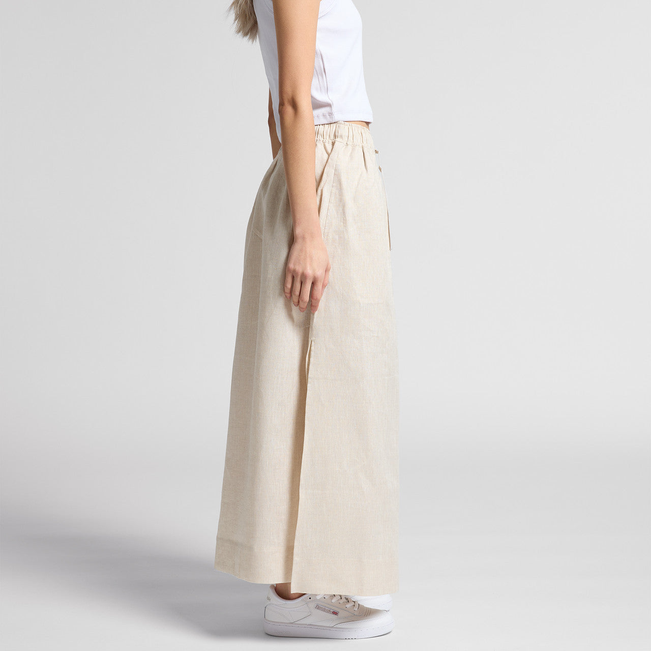 Women's Linen Skirt Side