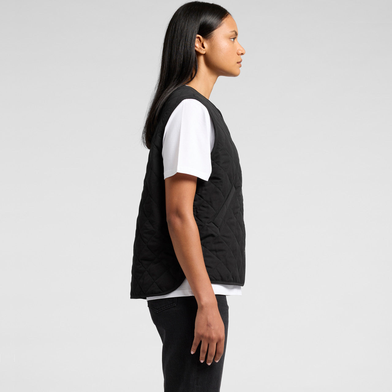 Women's Quilted Vest Side