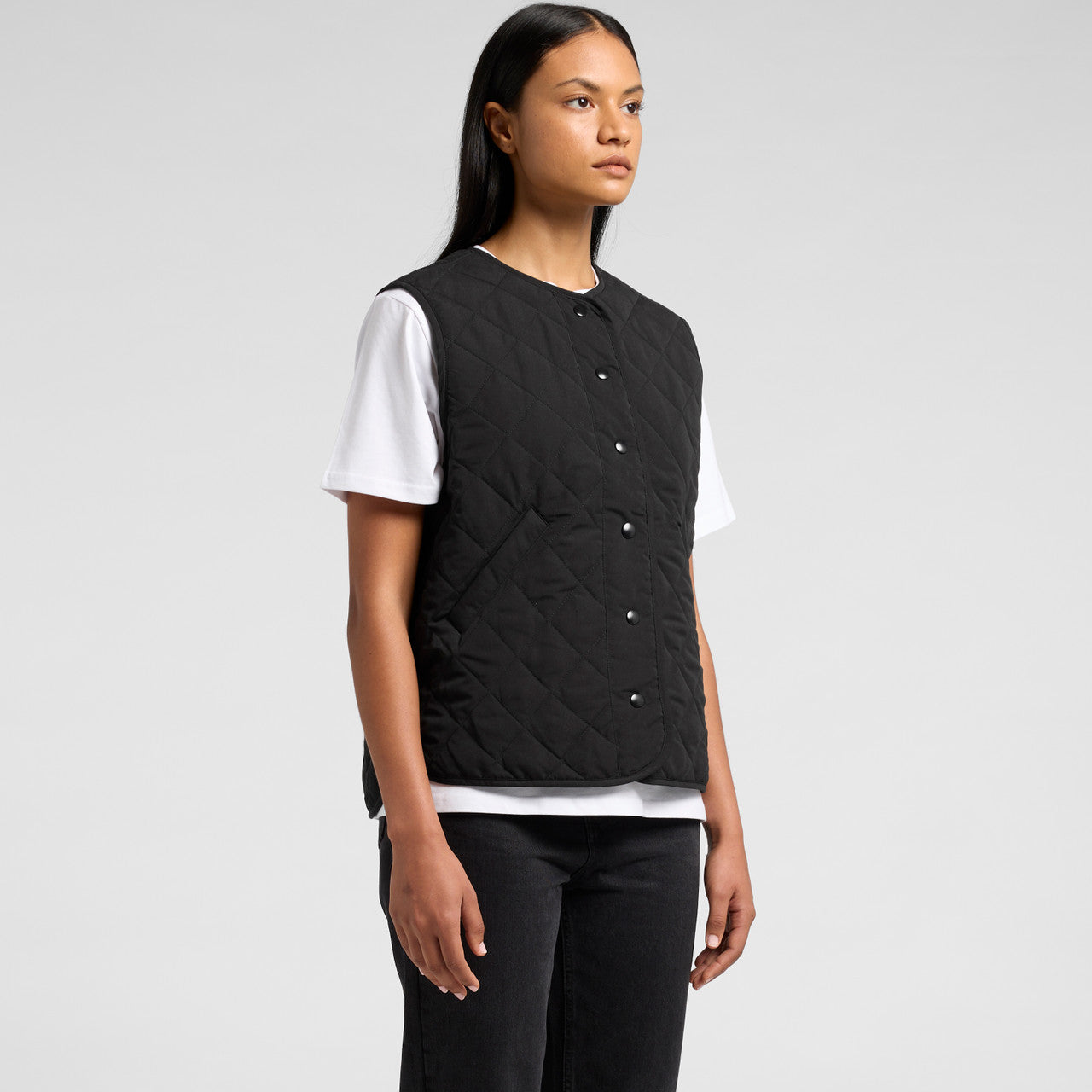 Women's Quilted Vest Turn