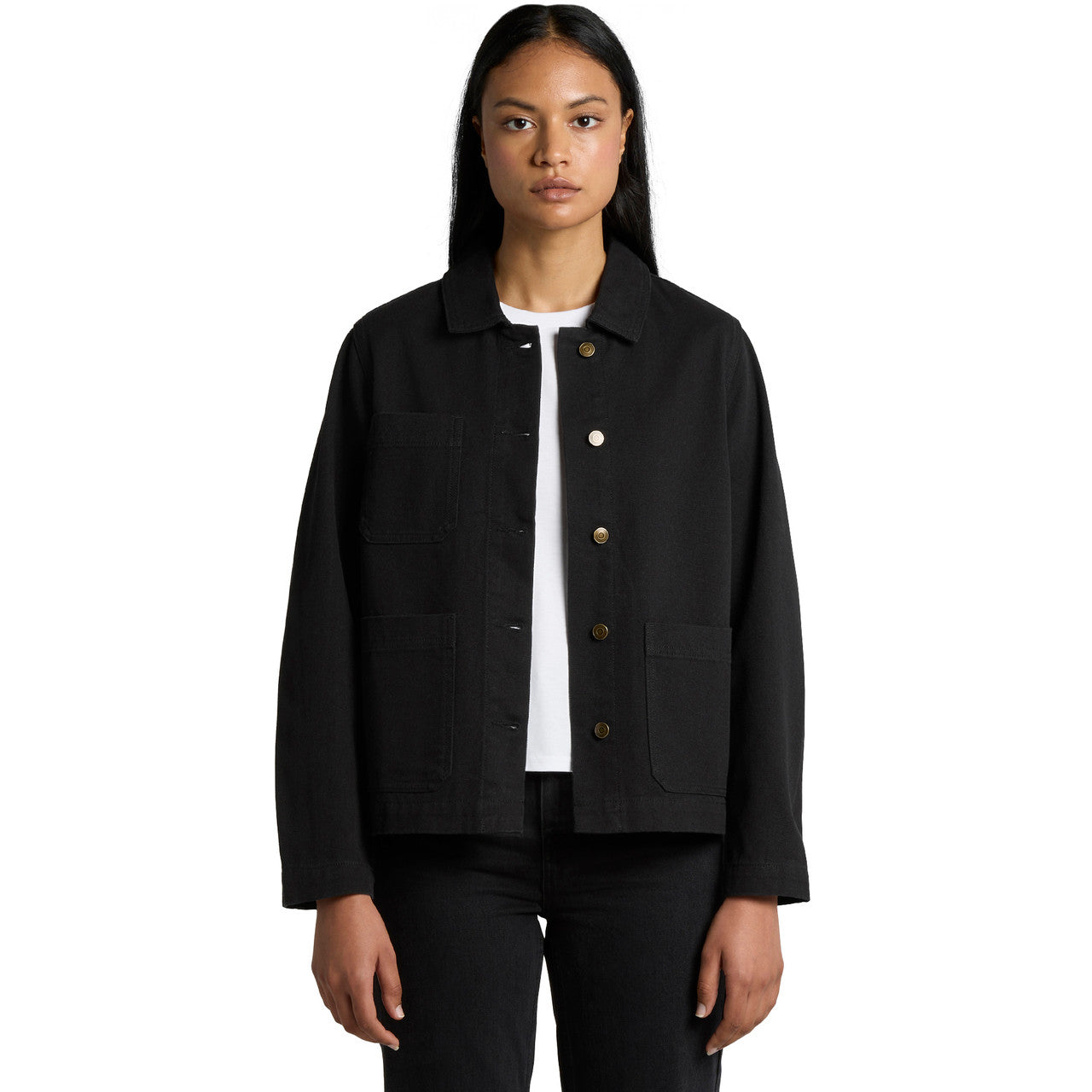 Women's Canvas Chore Jacket Front