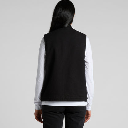 Women's Canvas Heavy Vest Back