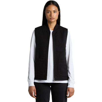 Women's Canvas Heavy Vest Front