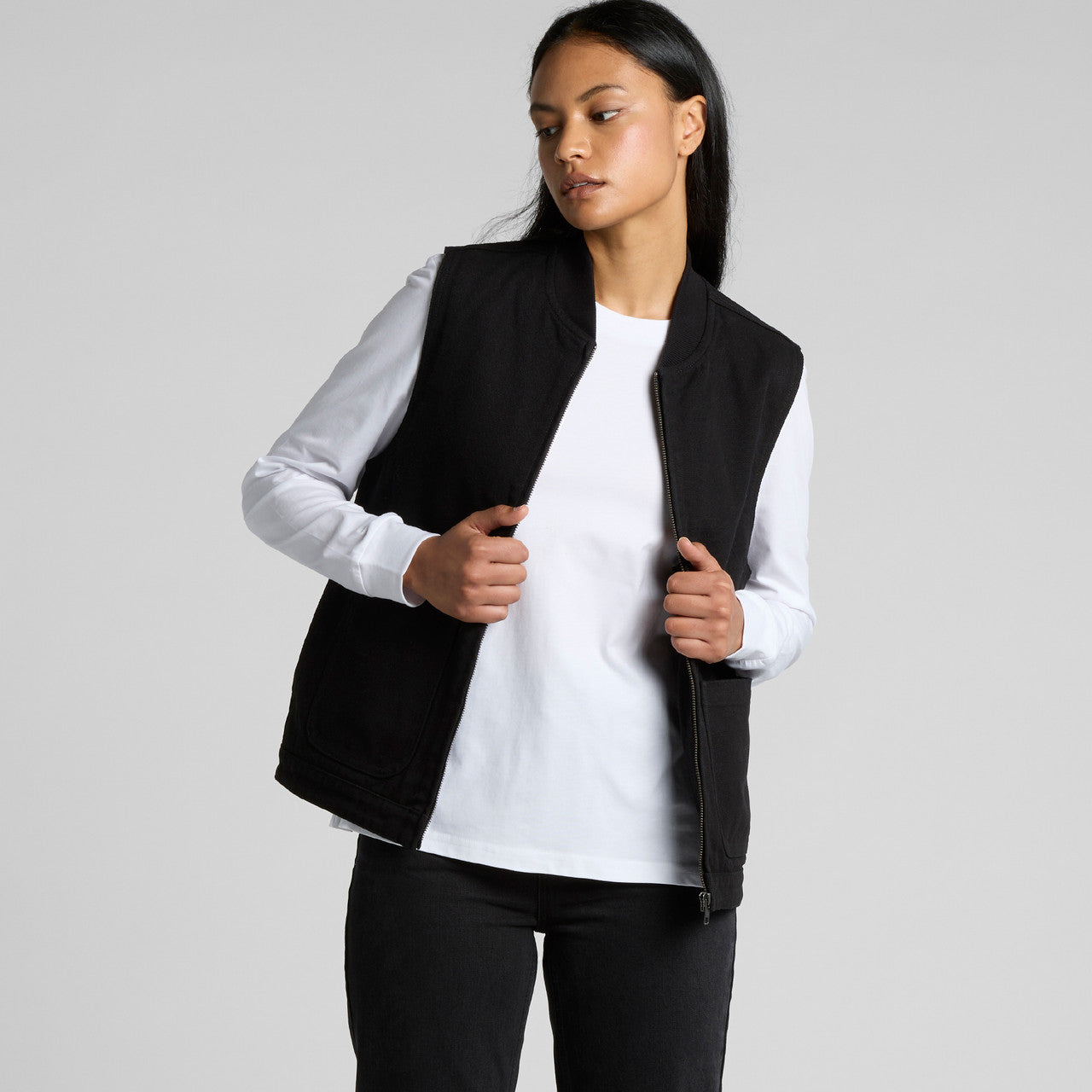 Women's Canvas Heavy Vest Back