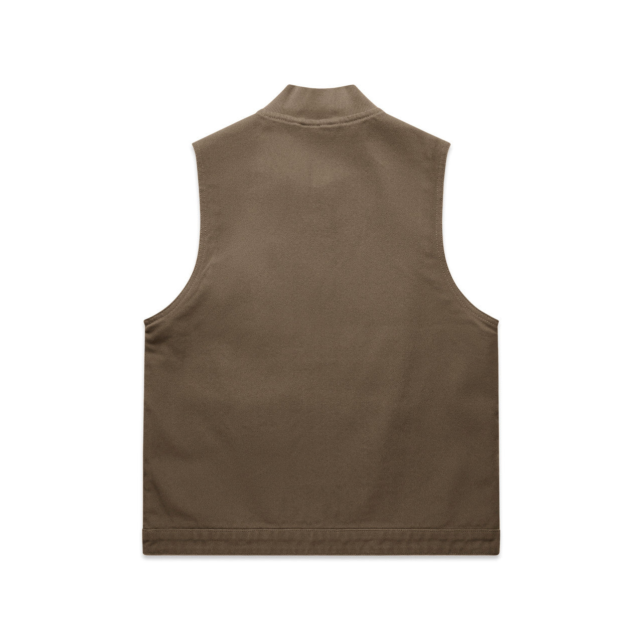 Women's Canvas Heavy Vest Walnut - Back