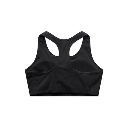 Women's Active Bra Top Black - Back