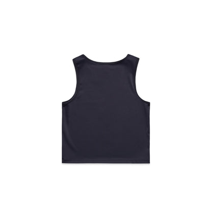 Women's Active Crop Tank Ink Blue - Back