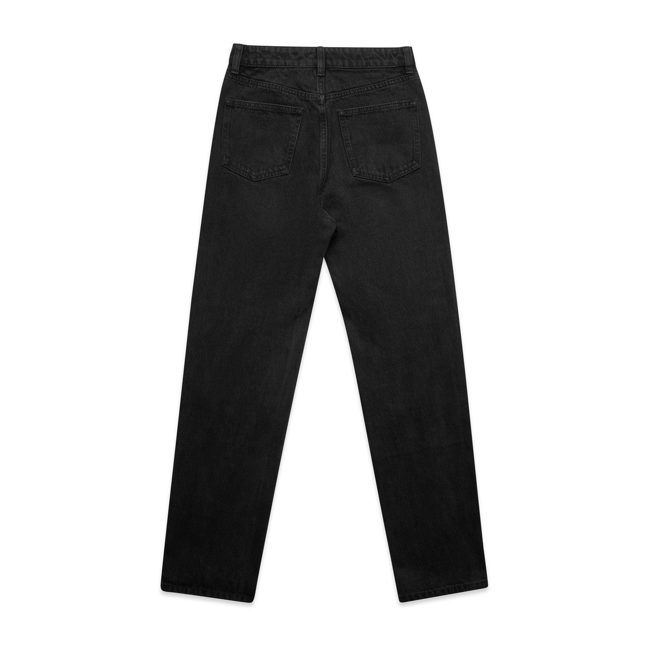 Women's Straight Jeans Washed Black - Back