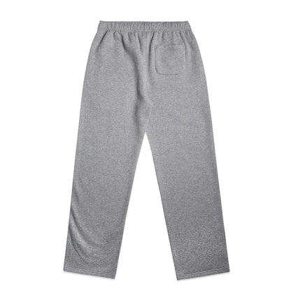 Women's Relax Cuffless Track Pants Grey Marle - Back