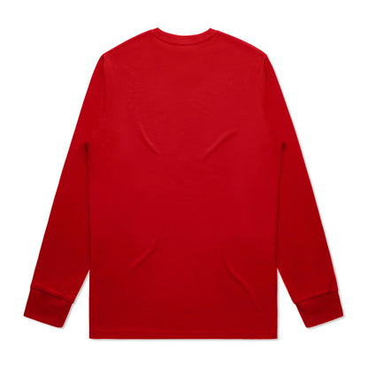 Staple L/S Tee (5XL) Red - Back